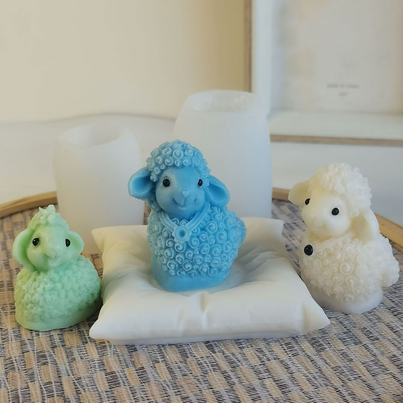 Soap Making Gifts - Moule 3D en Silicone mouton mignon,